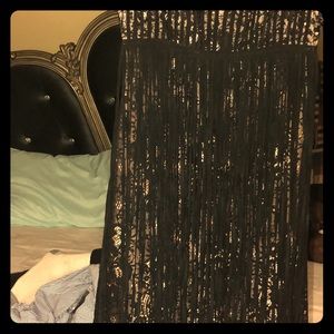 This black dress with shingles from bcbg nice